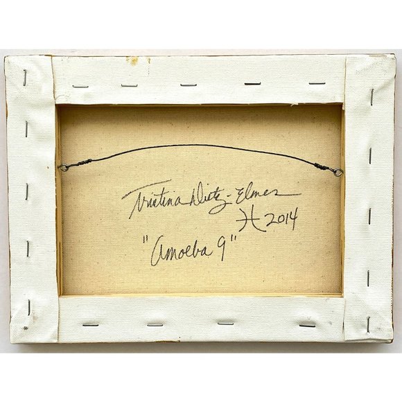 Amoeba 9 - Original Abstract Wall Art Mixed Media Painting 9"x12" - Picture 5 of 5